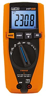 HT Instruments HT65 Multimètre numérique TRMS pour mesurer la tension jusqu'à 1500 V CC