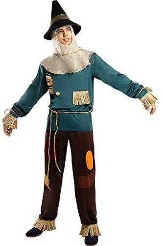 Funidelia | Disfraz de Espantapájaros - El Mago de Oz para hombre Disfraz para adultos y divertidos accesorios para Fiestas, Carnaval y Halloween - Talla Estándar - Marrón