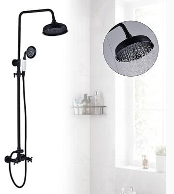 Fittings Shower Set Rain Shower Hand Shower Antique Nostalgia Shower System Antique Mixer Taps Set Bathtub Shower Fittings Shower Head Shower Height Adjustable Stainless Steel Massage Shower Panel