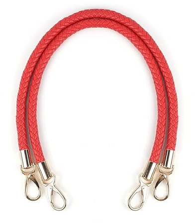 2 Stücke PU Leder Taschengriff Taschengurt, Ersatz Taschenbügel Taschenhenkel Lederriemen für Taschen Gürtel Ersatz Griff Tragegurt Taschenriemen für Handtaschen Geldbörsen,Rot