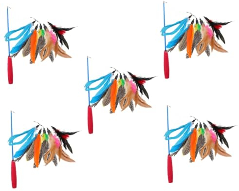 minkissy 5sätze Katzenangel Ersatzkopfset Teleskopische Katzenspielzeuge Mit Lustigem Design Für Gesunde Aktivität Interaktives Spielen Und Verhaltensverbesserung Geeignet Für Katzen