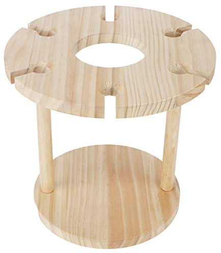 Gsycle Portabottiglie da Appoggio, Portabottiglie in Legno Portabicchieri da Vino Portabottiglie per 6 Bicchieri E 1 Bottiglia di Vino per Bar di Casa