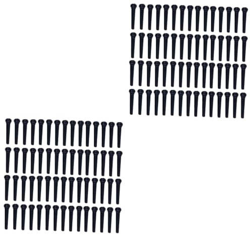 Toyvian 200stücke Guitar Bridge Robuste Akustikgitarre Saitenstifte Schwarz Passend Für Standard-brücken Einfacher Austausch Von Defekten Leicht Und Tragbar