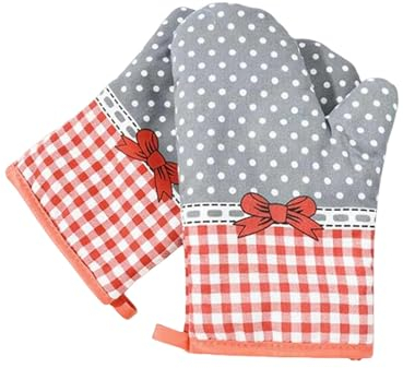 Gyios maniques Cuisine 1 Paire Coton Tampon De Cuisine À Cuisson Micro-Ondes À Pâtisserie BBQ Potholders Potholders Four Mitts Kitchers Gants De Maison Mitts-Un