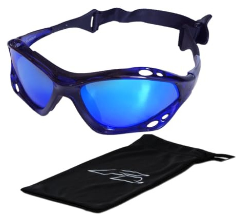 Brunelli Sonnenbrille F2 Floatable Glasses, wasserfest polarisiert für Wassersport, Schwimmen, Surfen, Schnorcheln, blau