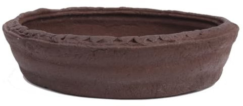 generisch Tokoname Bonsaischale von Ryukaku - 31 Ø x 7,5 cm - rund - unglasiert - 58031