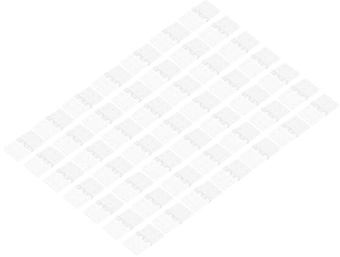 QUARKZMAN 50 pcs RC Charnières 1,4 pouce x 0,8 pouce Réglable | Pièces Carré Plastique Lâche-Feuille, Modèle Avion Télécommande Contrôle Avion Ailes