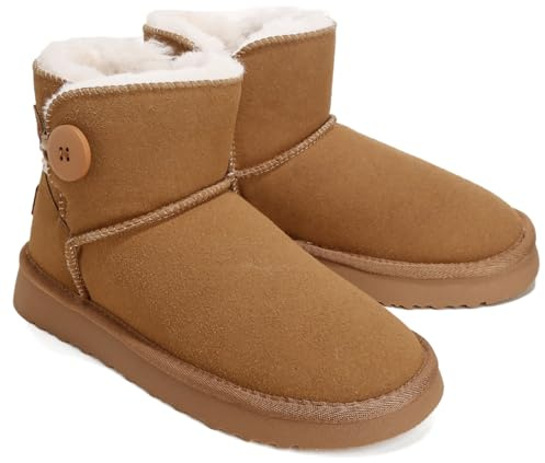 Jifenkla Winterstiefel Damen Boots, Warm Gefütterte Schneestiefel, Wasserdicht WinterBoots, Rutschfest Winterschuhe Damenstiefel Winter Stiefel Fellstiefel