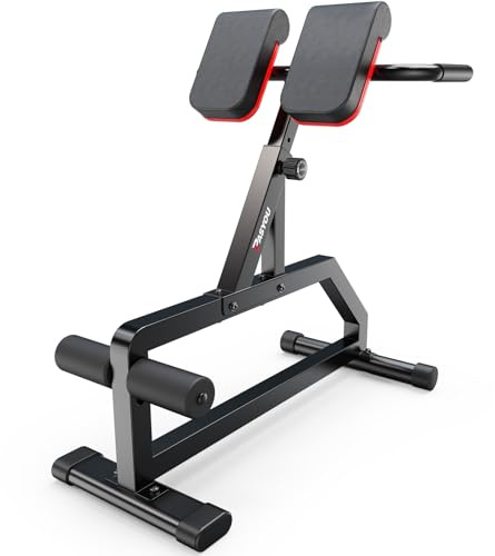 PASYOU Roman Chair Adjustable Hyperextension Roman Chair Workouts Sit Up Gym Bench,Ultra Sturdy,Adjustable Ab Sit up Bench for Gym,Home and Fitness