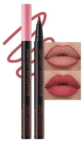 Erinde Wasserfester Lipliner Matte, Long Lasting Lip Liner Tattoo, Hochpigmentierter Lippenkonturendtift, Permanent Smooth Lip Pencil, Natürlicher Lippenstift, Lip Marker Stift #04