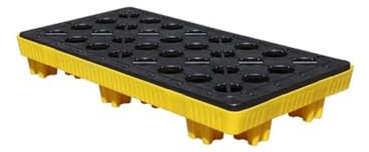 LTFCFZQ Öltank-Auffangwanne, Ölfass-Auffangplattform, modulare Auffangpalette mit Ablauf- und Gabelstaplertaschen, industrielle Gitterwanne für Farbeimer, Chemikalien (40 l/120 x 60 x 17 cm)