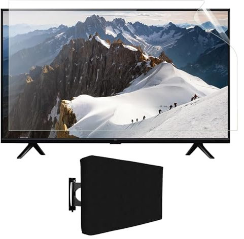 TGDGFKIAS écrans de télévision anti-éblouissement, Include 1Pcs TV Film -And 1Pcs TV Cover - Weatherproof Dust-Proof for LCD, LED, 4K OLED & QLED HDTV(32(698 * 392))