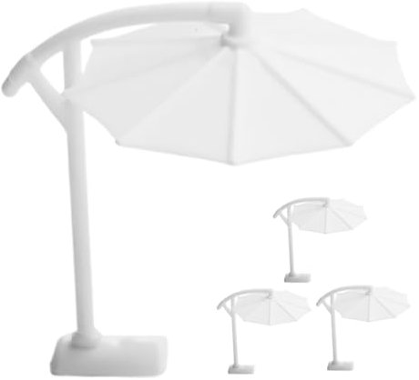 HEMOTON 4pcs Miniature Sun Umbrella Parasol for Dollhouse Garden Beach Scene Outdoor Shade Model