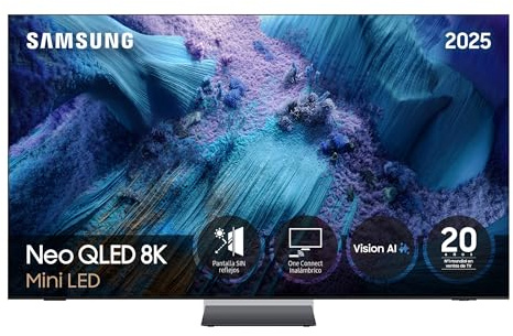 Samsung Mini TV 85 Pouces Neo QLED QN990F 8K Mini LED, Smart TV avec Vision AI, Connexion sans câbles, écran sans Reflets Glare Free et jusqu'à 240 Hz