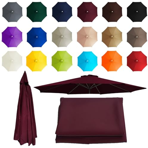 2-3.5m Replacement Parasol canopy for 8 Arms, Sun Umbrella Replacement Cloth, Garden Parasol Canopy Cover, Polyester Fabric, Not Umbrella Frame, For Backyard, Deck, Garden, Patio