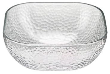 LSNNMU Ensaladera Tazón de Vidrio Cuadrado, Simplicidad Moderna, Color sólido, contenedor de Alimentos for el hogar, Frutas, Yogur, Verduras, Ensalada, Helado, postres(Transparent Large)