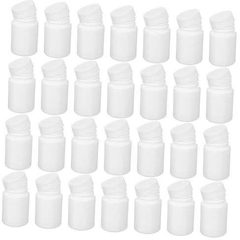 DEARMAMY 100piezas Botellas de Embalaje para Medicamentos Pastilleros de PE Contenedores Portátiles para Cápsulas de Vitaminas para Viaje y Farmacia