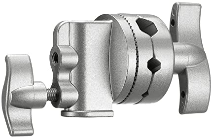 NEEWER Multi Functional Heavy Duty 2,5 Zoll Grip Head Swivel Head Holder Montageadapter für Light Stand, Extension Boom Arm und andere Fotoausrüstung mit 1/2,1/4,3/8,5/8 Zoll Mount (Silber)