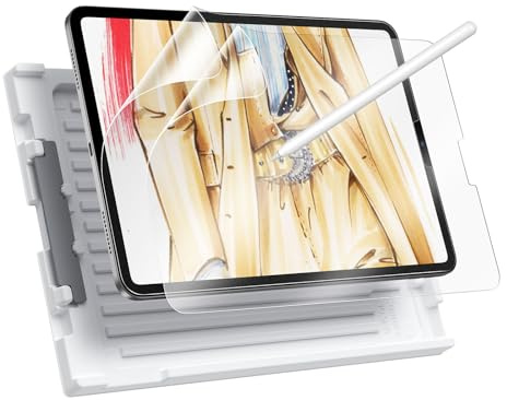 ESR Paper-Feel Screen Protector Compatible with iPad Pro 12.9 Inch (2022/2021/2020/2018), Put Pencil to Paper, Thin and Responsive, Easy Application Tray, Scratch Protection, 2 Pack