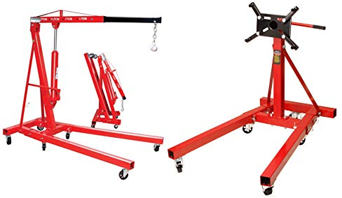 otgerlensker products Motorständer Motorhalter 900 KG + Motorheber Motorkran 2000 kg
