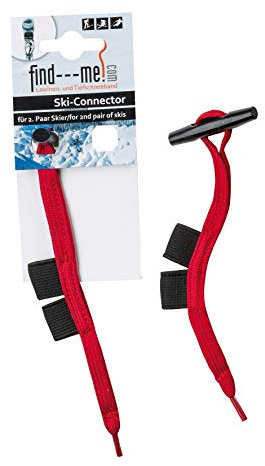 FIND---ME SKI-CONNECTOREN I Ergänzung für 2.Paar Ski zu Find---me Lawinen- und Tiefschneeband I Tourenski I Freeride I Ski-Zubehör I Tiefschneefahren I Survival Outdoor Ausrüstung I 2 Stk