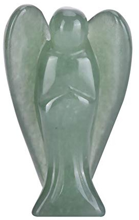 Hztyyier Schutztaschenengel Handgemachte Geschnitzte Stein Engel Figur Skulptur Natürlicher heilender Kristalledelstein für Hauptdekoration(#3)