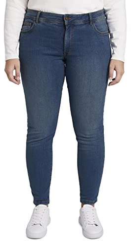 TOM TAILOR Damer Plussize Skinny Jeans 202212 Basic Skinny, 10110 - Blue Denim, 52 Plus size