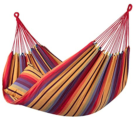 Tropilex Südamerikanische Hängematte Familie | Handgefertigt | Fairtrade | 9 Stile & 8 Farben zur Auswahl | Flexibel & Belastbar | Perfekt für den Garten, Camping und auf Reisen geeignet