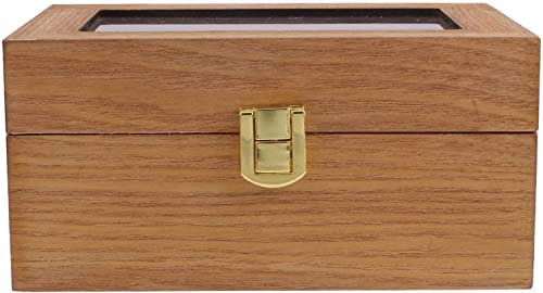 ZRDSZWZ Zuverlässige Uhrenbox mit 3 Fächern, Uhrenschatulle, Uhrenschatulle aus Holz, für Damen und Herren