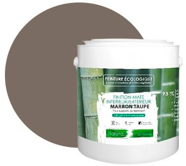 BOX DECO COULEURS Natura Naturfarbe, ökologisch, innen und außen, matt, 2,5 l, Taupe