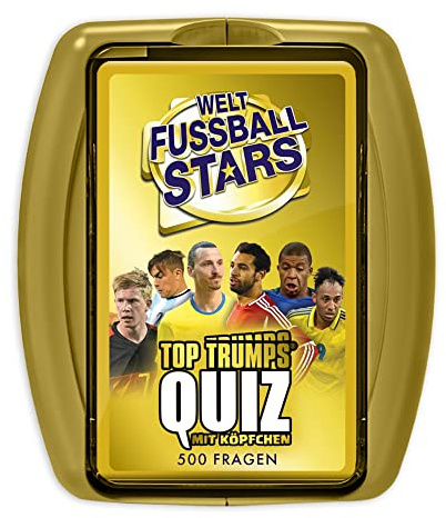 TOP TRUMPS Quiz - Stelle del calcio - Quiz di calcio - Età 8+ - Italiano