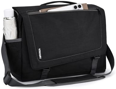 VX VONXURY Umhängetasche Herren Business 15,6-Zoll-Laptop-Compartment | Hochdichtes Nylon, wasserabweisend, 15 Fächer, gepolsterter Schultergurt, 660g leicht, für Pendler, Studenten, Reisen