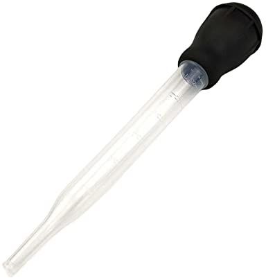 Turkey Oil Dropper Cooking Chicken Sauce Food BBQ Tube Chicken Baster Food Barbecue Pipe Cleartube Meat Baster Syringe for Kitchen 45 Ml - Black
