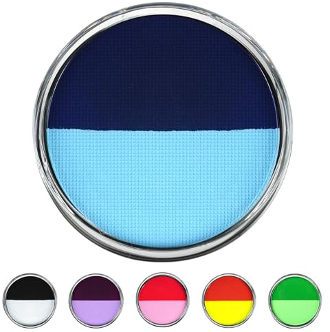 LOPHE Water Color Schminke, 30g Bodypainting Farben Schminke Kinder, Waschbar Theaterschminke Körperfarbe, Gesichtsfarbe Kinderschminke für Make up Karneval & Halloween Party (dunkelblau+hellblau)