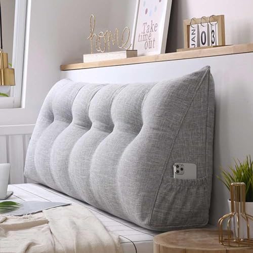 YWQJL Rückenkissen Sofa Groß Hoch Keilkissen Bett Kopfteil Beine Knie Lesekissen Für Bett Keilkissen Sofa Bürostuhl Auto Stuhl Sofakissen Mit Füllung Und Bezug Lesekissen,#6-100x20x50cm