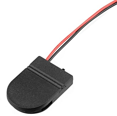 1/2/5 PIÈCES Fente Unique CR2032 CR 2032 Bouton Pile Bouton Support De Batterie Couvercle avec Interrupteur on-Off Fils Fil 3V Boîte De Batterie (Color : 5Pcs Black)