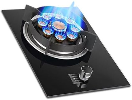 Cuisinière À Gaz À 1 Brûleur, Cuisinière À Flamme Féroce À Neuf Chambres De 5,2 KW, Avec Support De Pot En Fonte De Protection Contre Les Flammes, Adaptée Aux Cuisines Domestiques ( Size : LPG )