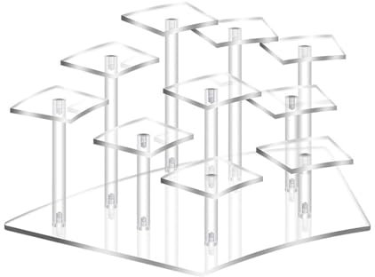 Acryl-Stufenständer für Schmuck und Miniaturen, multifunktionaler Ständer zum Präsentieren von Accessoires und Souvenirs, Acryl-Schmuckständer