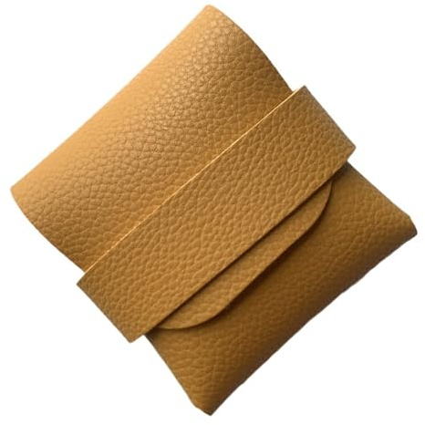 Teksome kondom bärväska – liten handväska kondomfodral i konstläder | diskret ficka/väska/resebärväska håller säkert och skyddar 3-4 kondomer, gUL, Refer to description, Unisex