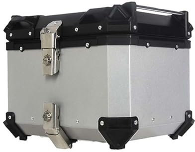 OPBVXQ Motorrad Topcase für Honda Cross Cub 2015-2017, Motorradkoffer Wasserdicht Motorrad Top Box Topcase für Roller wasserdichte Motorrad Heckbox Tragbares, 55L-Silver