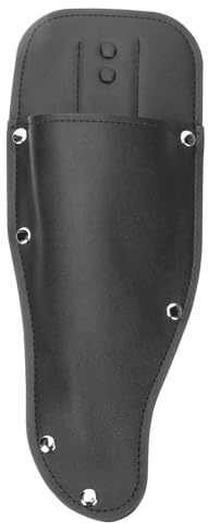 TINEASUR Funda para Tijeras de Poda de PU Negra, Bolsa Protectora y Cómoda para Herramientas de Jardinería, Diseño Estilizado Adecuado para Cortar Tijeras Jardín