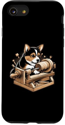 Coque pour iPhone SE (2020) / 7 / 8 Tour pour chien Tournage du bois