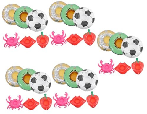 BESTonZON 5 Set Porta Bicchiere D'acqua Funlicht Divertente Giochi Per Vasca Da Bagno Atuccio Piscina Boccale Di Birra Portabicchieri Gonfiabile Giocattoli Da Bagno Pvc 6 Pezzi * 5