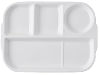VICASKY Teller Mit Unterteilung Keramik Speiseteller Fächern Geteilte Servierplatte 29,6x22,1x2,8cm Weiß Langlebig Glatte Oberfläche Restaurant Zuhause Speiseplatte Mehreren Fächern Lebensmittelservie