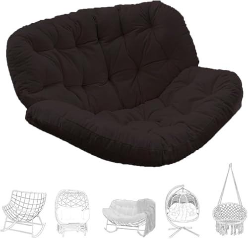 MCNDSI Schaukelstuhl Auflage Wasserdicht Nur Kissen Rattan Wohnzimmer, Bequemer Schaukelsessel Kissen Outdoor Indoor, Papasansessel Kissen Auflage Doppelt Für Garten, Terrasse(F2)