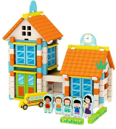 TAIZhiChen Ensemble de Blocs de Construction de Maison En Bois à Faire Soi-même, Kit de Construction, Compétences Pratiques, Jouet éducatif D'ingénierie, École