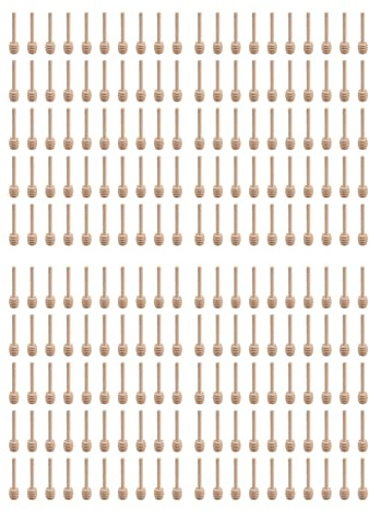 Janasiba Lot de 200 mini cuillères à miel en bois pour fête de mariage