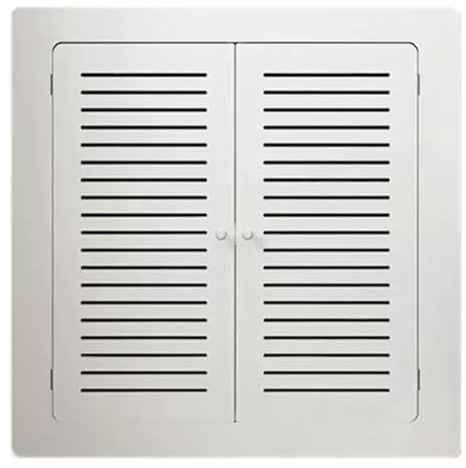 QSNYJPL Heizkörperabdeckung, Heizung Abdeckung mit Atmungsaktivem Gitter, PVC Verkleidung Heizkörper mit 2 Türen für Zuhause, Wohnzimmer, Flur und Badezimmer(50x50cm/20x20in)