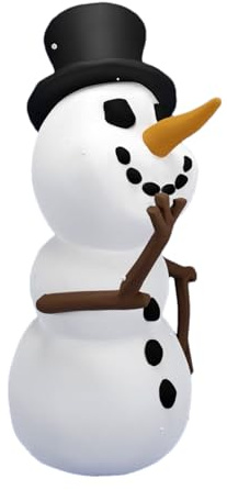 Decoración Del Árbol Del Muñeco De Nieve | De Muñeco De Nieve Impreso En 3D De Rudy The Rough | Decoración De Invierno Divertida Y Divertida | Figura Navideña De Escritorio Para El Hogar Y La O