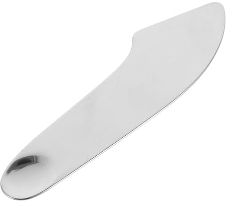 HAPINARY Espátula Diseño Innovador de Belleza de Acero Inoxidable Plata para Aplicación Uniforme de Base Adecuado para Mezclar Maquillaje y Cuidado Facial
